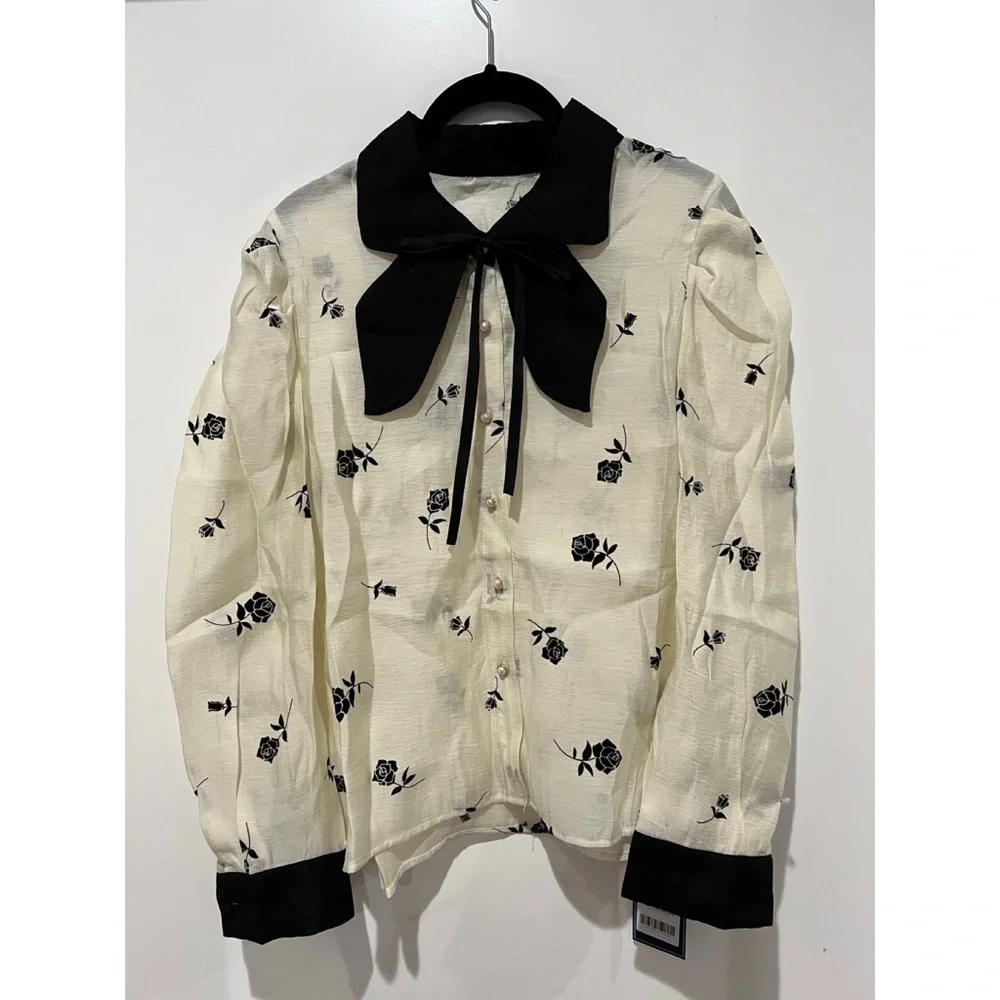 J.ing Mariela White Bow Blouse - Picture 6 of 7